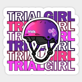 TRIAL GIRL trials bike racing motor cycling sport chick Sticker